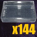 Carton of 144 clear acrylic narrow 57mm sized cards