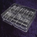 200 Capacity Chip Tray With Lid Clear Acrylic