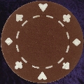 Brown Card Suit chip 11.5gm