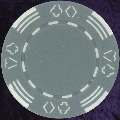 Grey Four tab poker chip 11.5gm