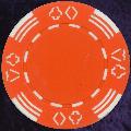 Orange Four tab poker chip 11.5gm