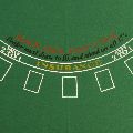 Blackjack Felt 180 x 90cm Green for 7 Players