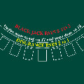 Blackjack Layout 190 x 120cm Dark Green for 9 Players