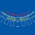 Blackjack Layout 190 x 120cm Dark Blue for 9 Players