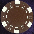 Brown six tab dice design heavy chip 11.5gm