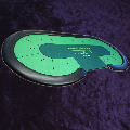 Green Kidney Poker Tabletop Standard 250x120cm