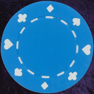 Light Blue Card Suit chip 11.5gm