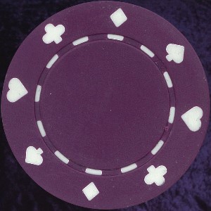 Dark Magenta Card Suit chip 11.5gm