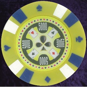 Yellow Double Stripe 3 colour 14gm numbered 5000
