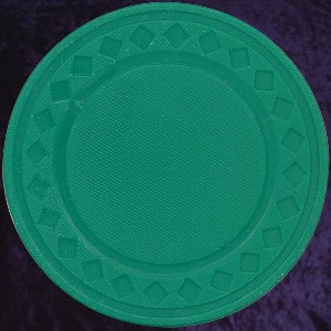 Green poker chip diamond rim 4gm