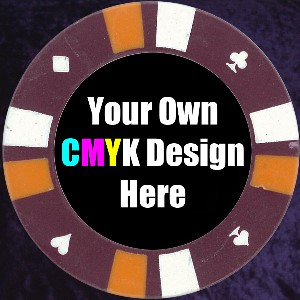 Dark Magenta Double Stripe Customised 14gm Chips