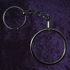 Silver coloured heavy weight poker chip key ring