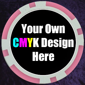 Pink Customised 11.5gm Sticker Poker Chip